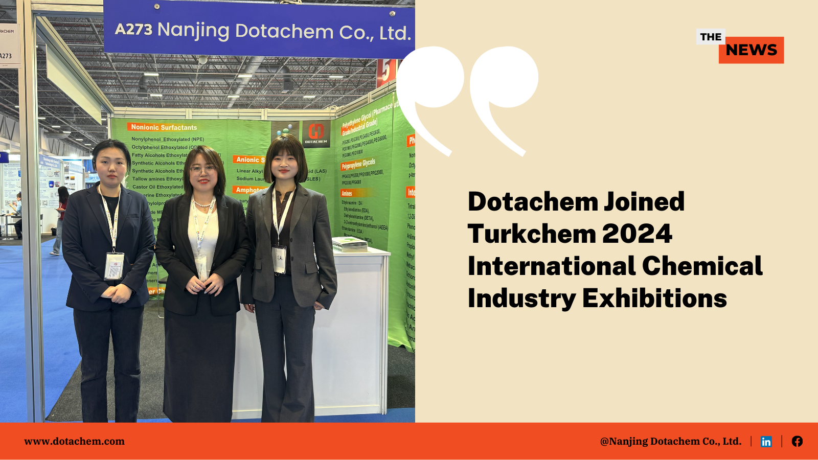 Dotachem präsentiert sich auf der TURKCHEM Eurasia International Chemical Exhibition 2024